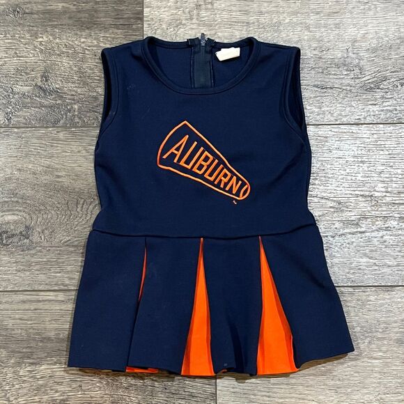 Vintage 80s Auburn Tigers Little King Cheerleader Dress Made in USA Kids Size 4 - Picture 1 of 5